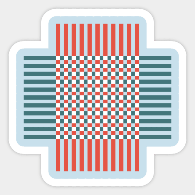 red white blue weave lines Sticker by Mint Tees